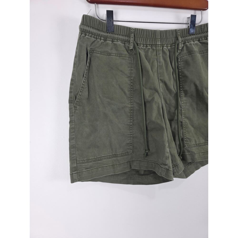 J.Jill Pull On Comfort Shorts S Womens Green Cotton‎ Blend Elastic Waist Pockets - Picture 2 of 5